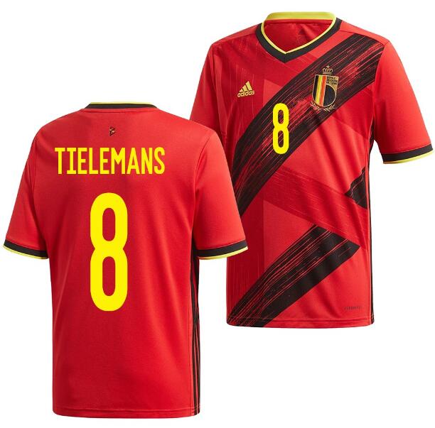 2020 EURO Belgium Home Kit Soccer Jersey Youri Tielemans #8